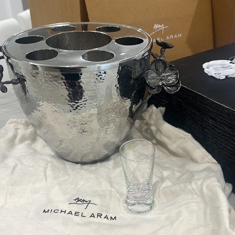 Michael Aram Black Orchid Vodka Service